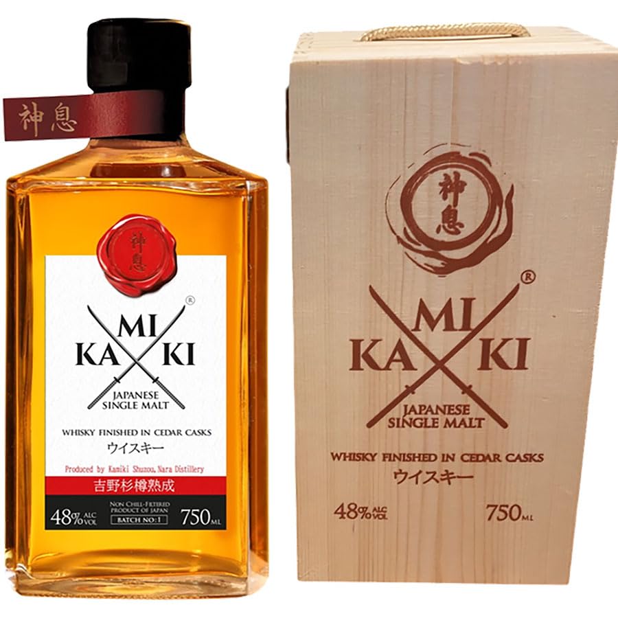 神息（KAMIKI）シングルモルトウイスキー（木箱入り） 750ml Amazon.co.jp: 神息(かみき) ジャパニーズシングルモルトウイスキー 48